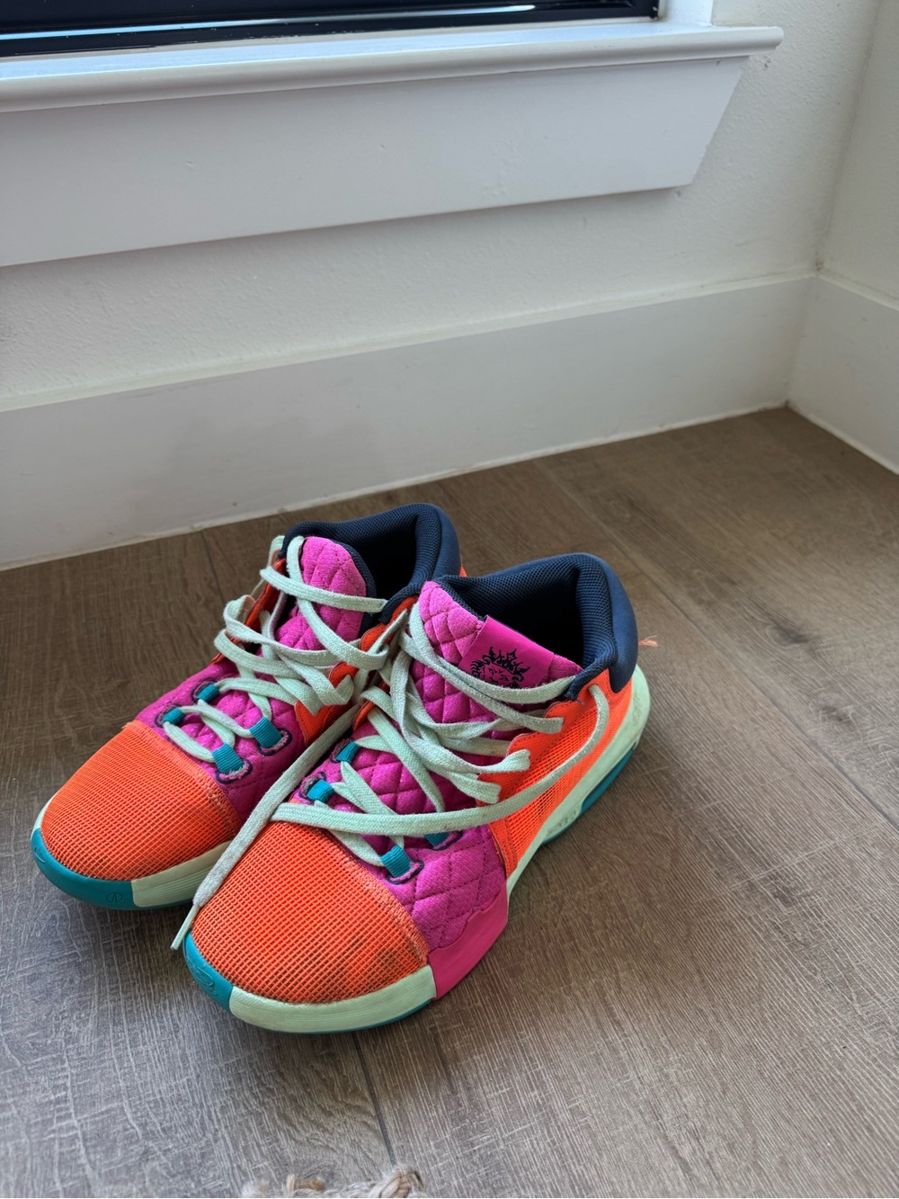 Nike Kids Orange, Pink & Teal Athletic Sneakers